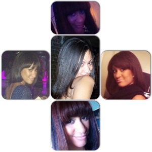 The middle picture is the only one where my hair is straightened without using a relaxer.